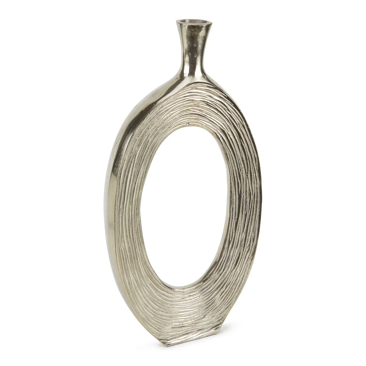 Orbit Ridge Vase - Silver