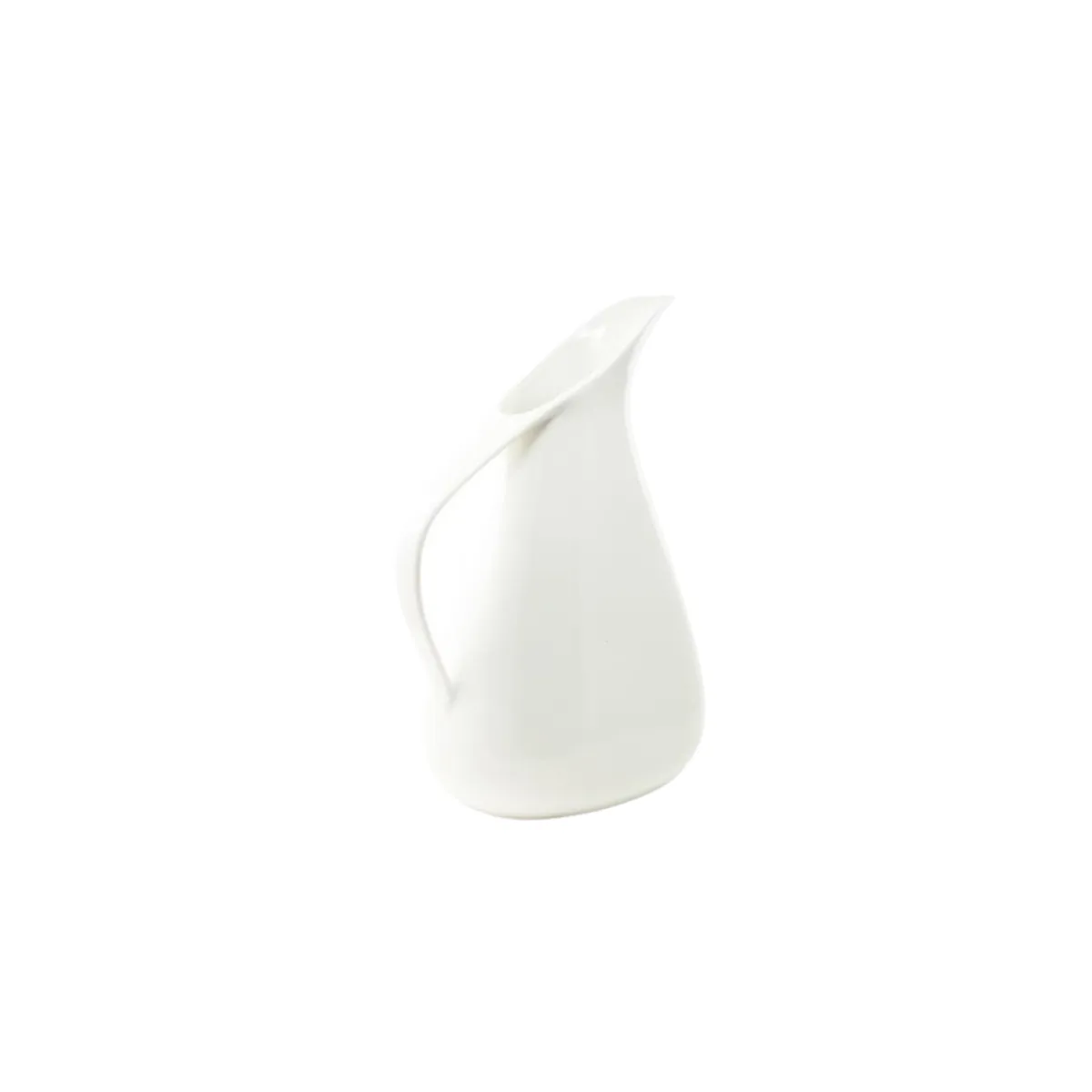 White Angled Pitcher Vase