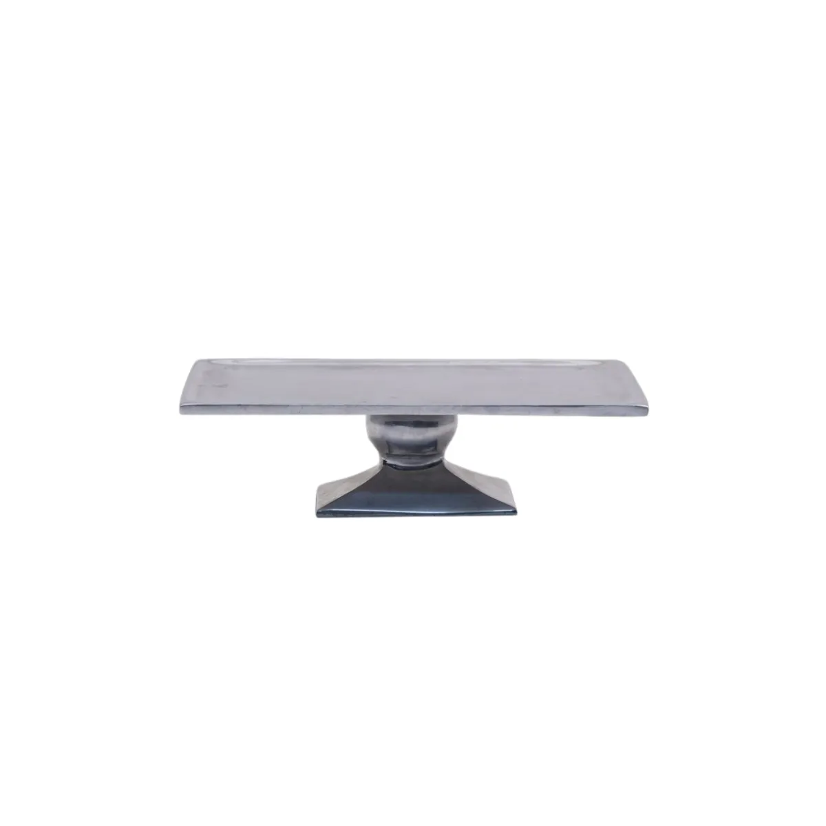 Silver Rectangle Pedestal Tray