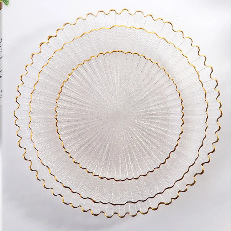 Ruffled Gold Rim Plate