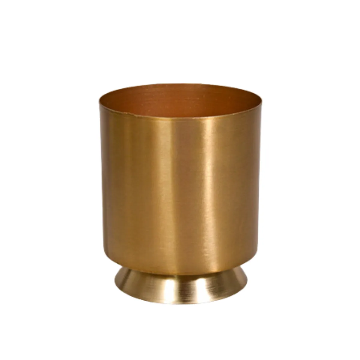 Gold Pedestal Bucket Vase