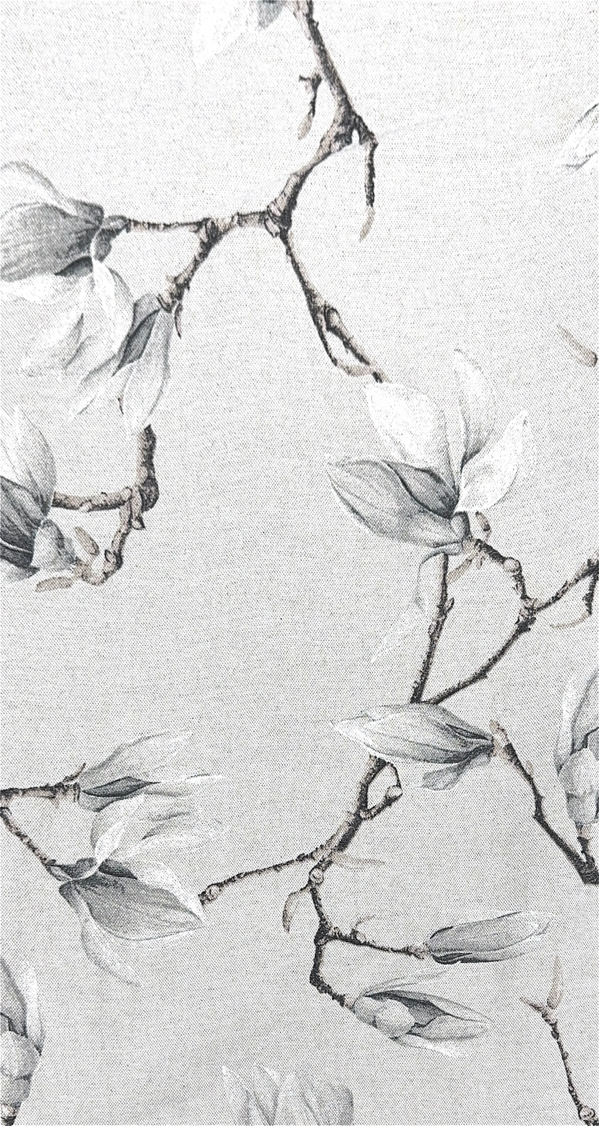 Grey Tulip Floral Tablecloth