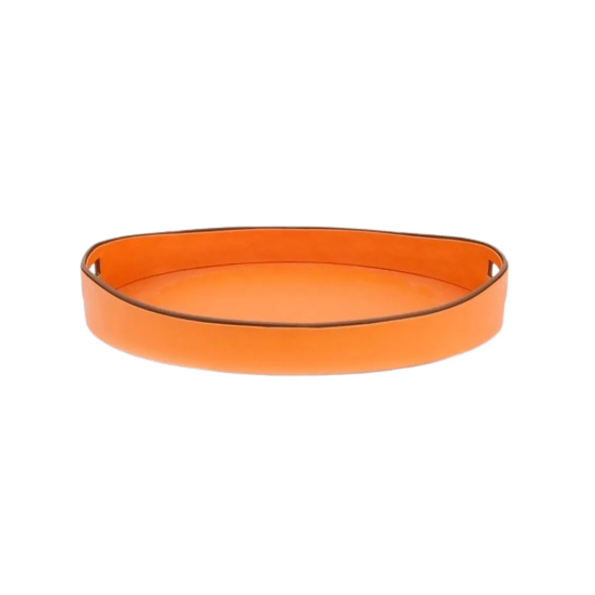 Orange Faux Leather Tray