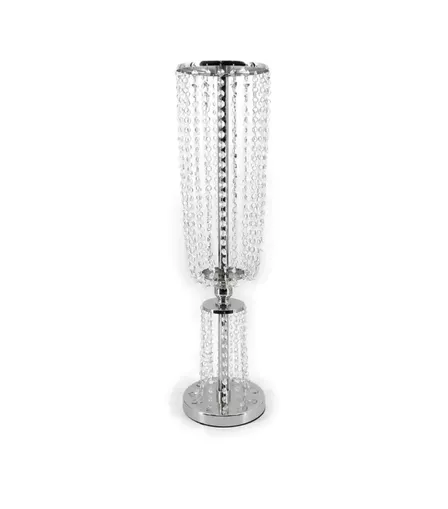 Crystal Bead Flower Stand, Silver