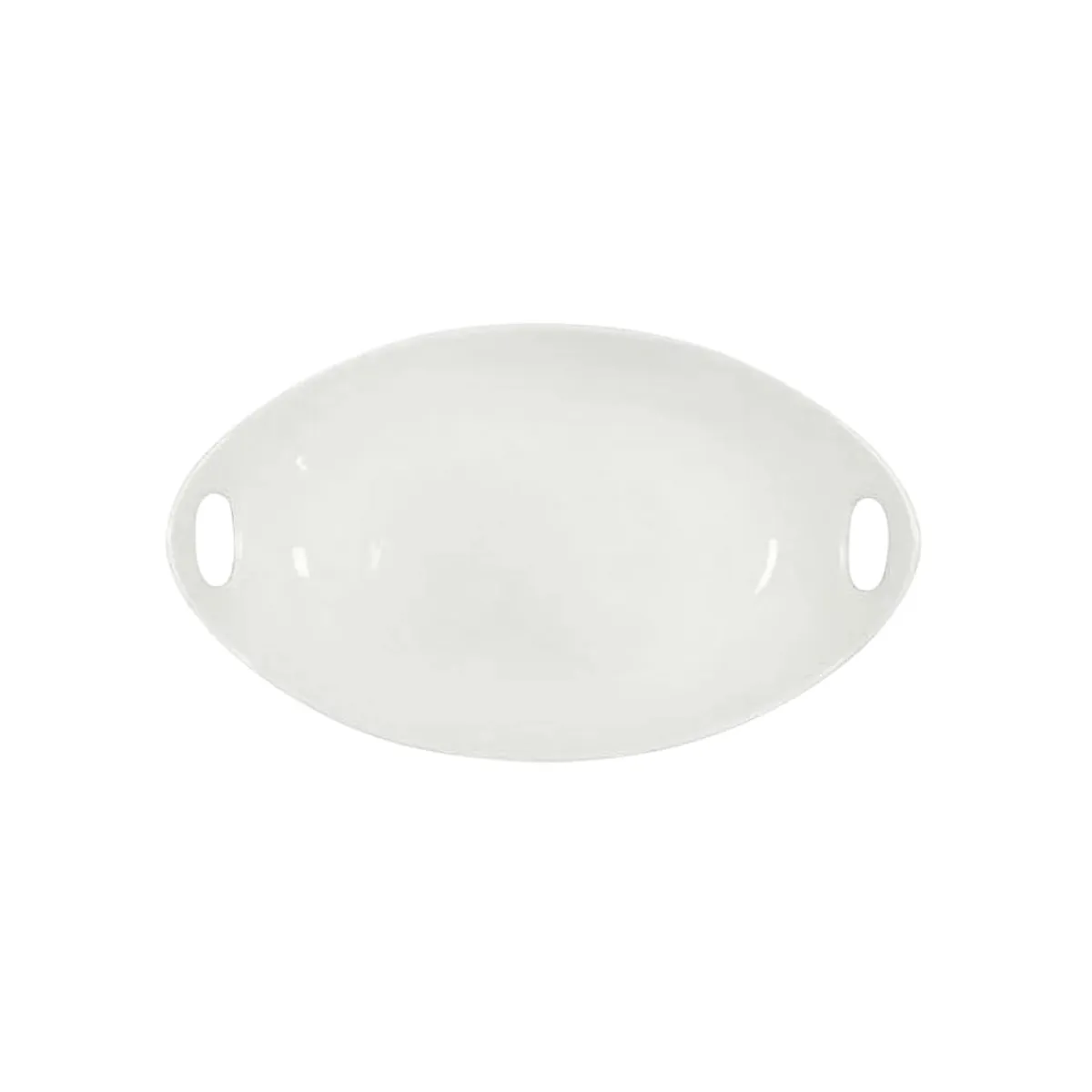 White Handle Oval Tray