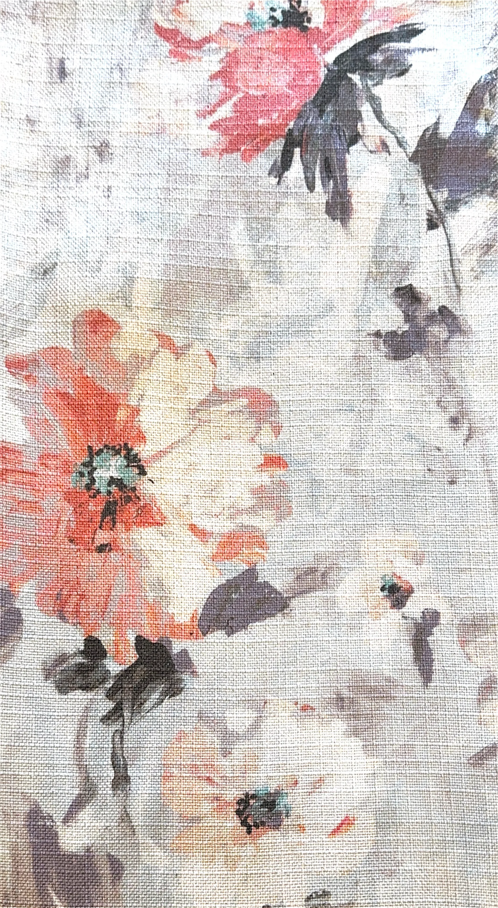 Light Blue Floral Tablecloth