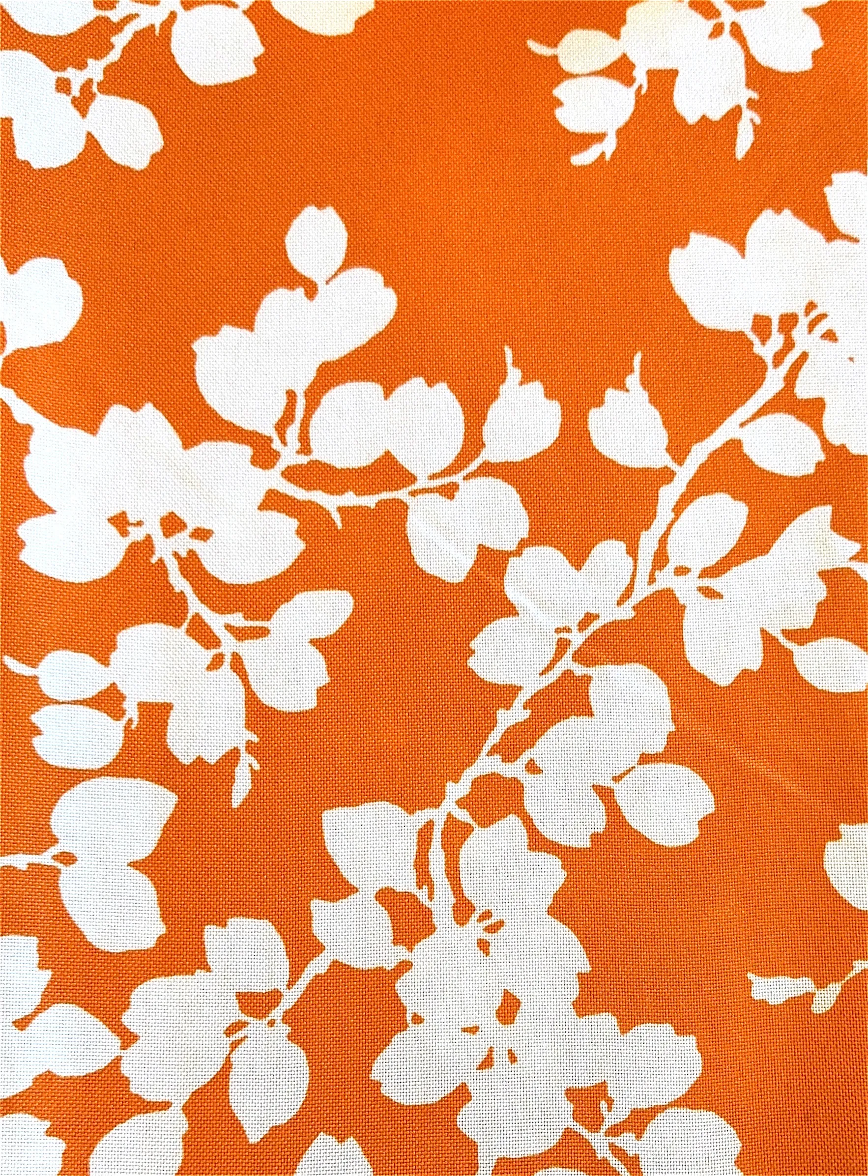 Orange White Blossom Tablecloth