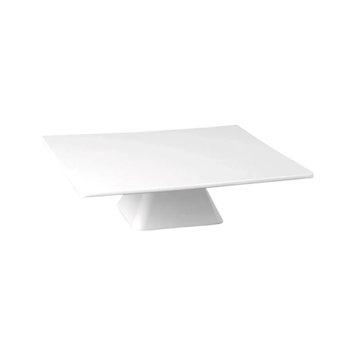 White Square Pedestal Platter