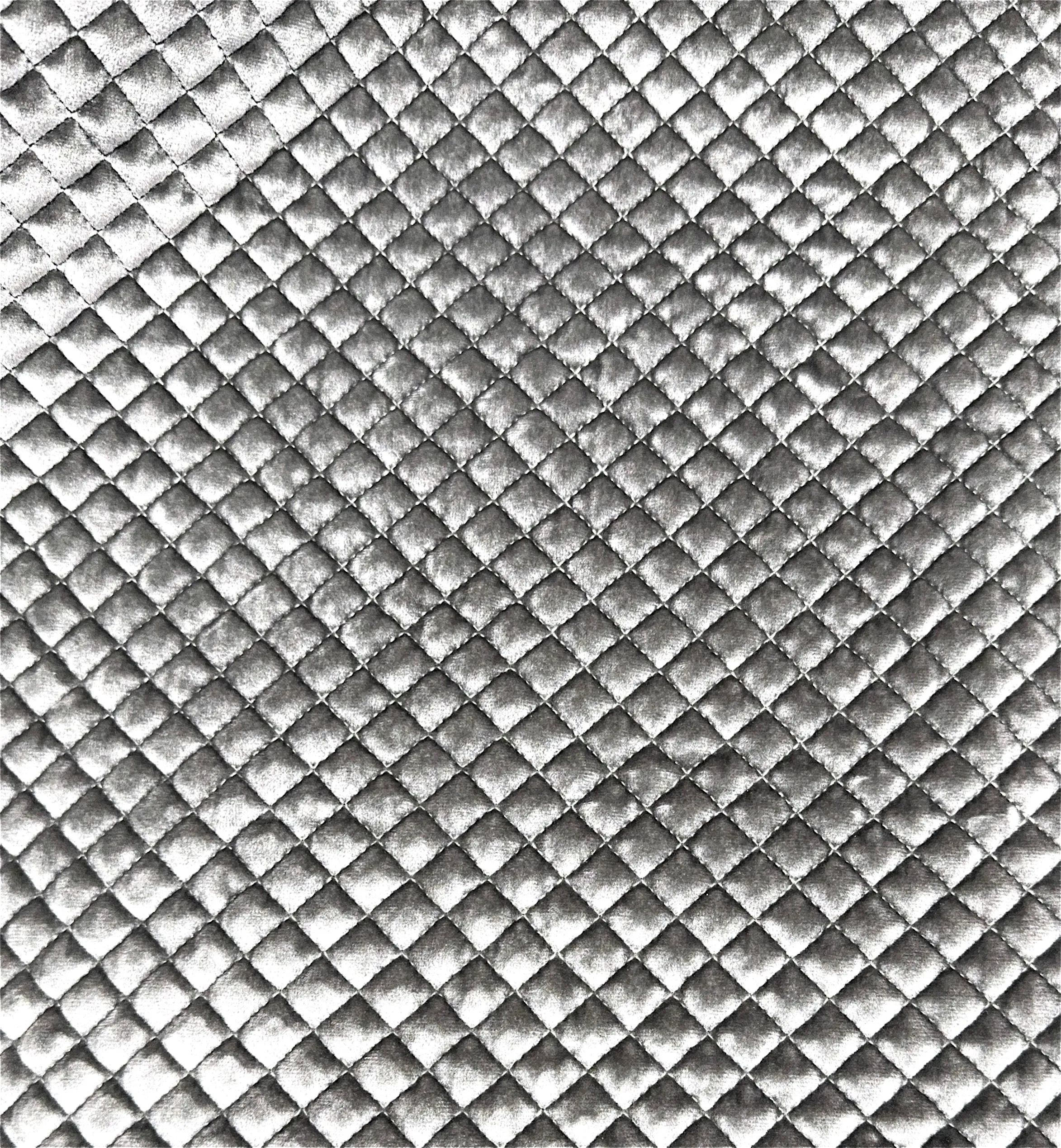 Silver Velvet Quilted Tablecloth