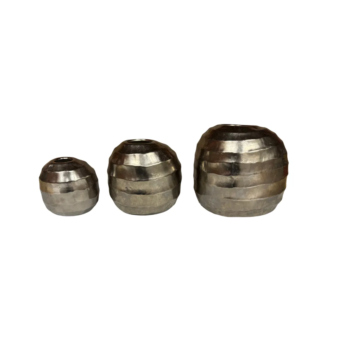 Silver Ridges Ball Vase