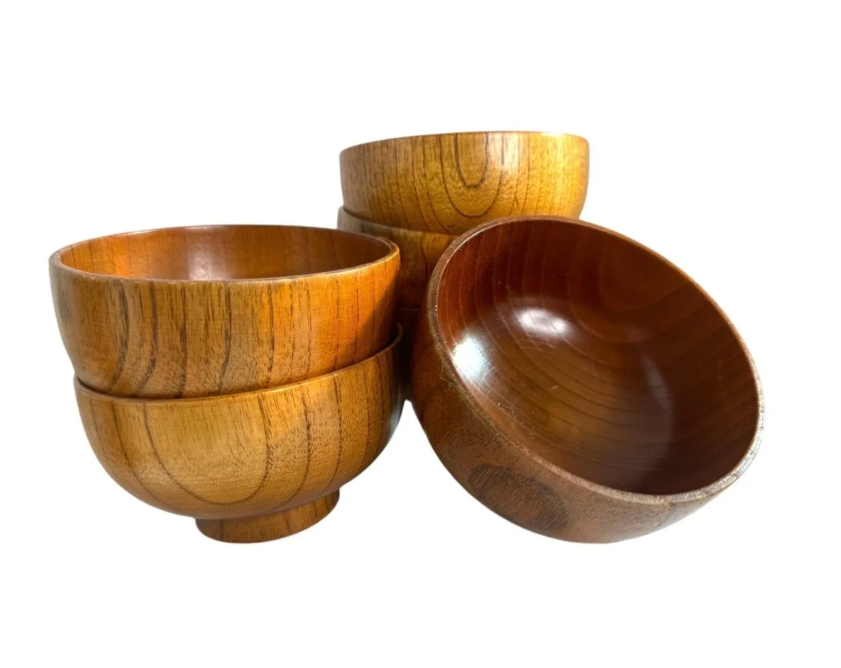 Mini Dark Wood Bowls
