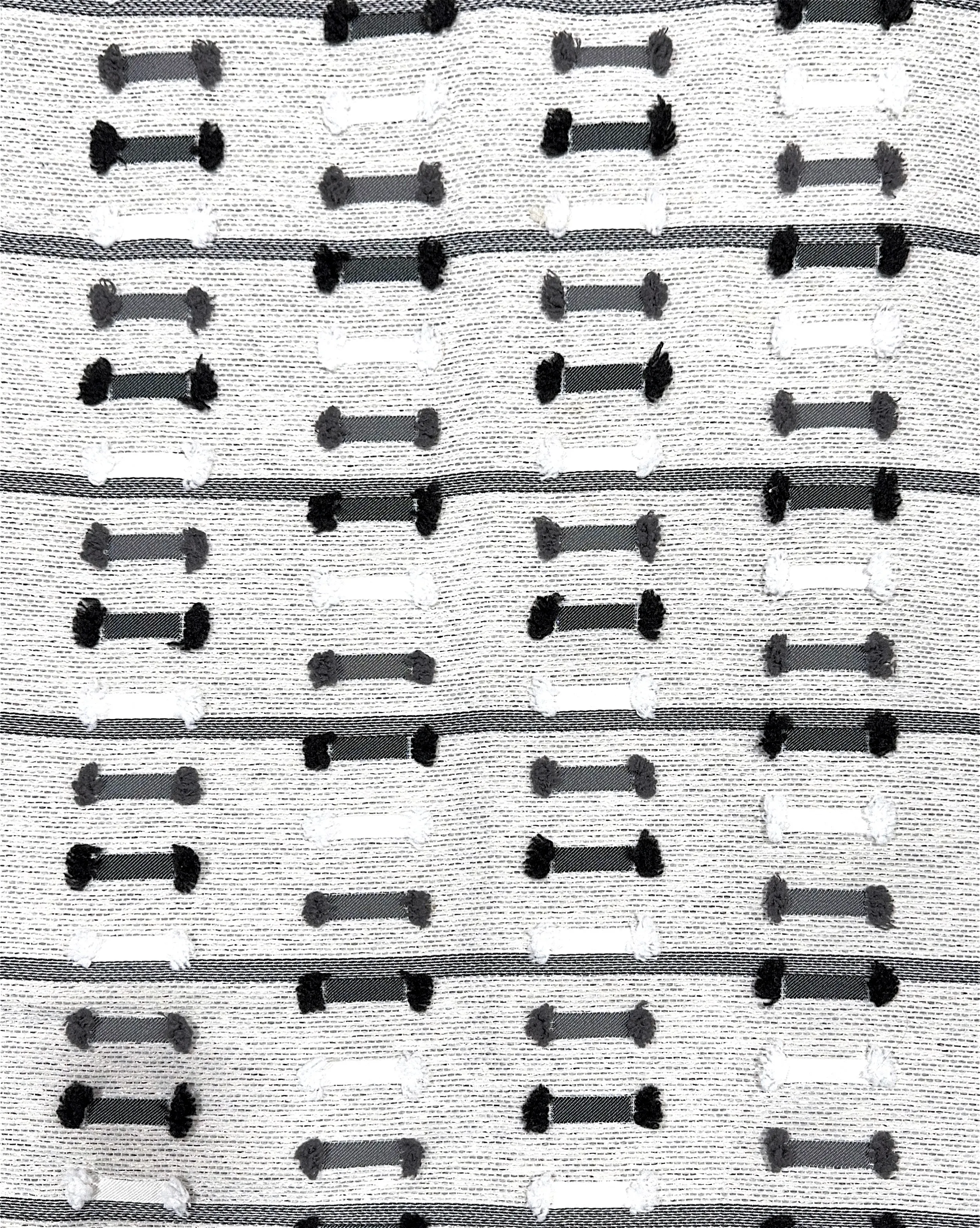 Black Grey Tassel Tablecloth