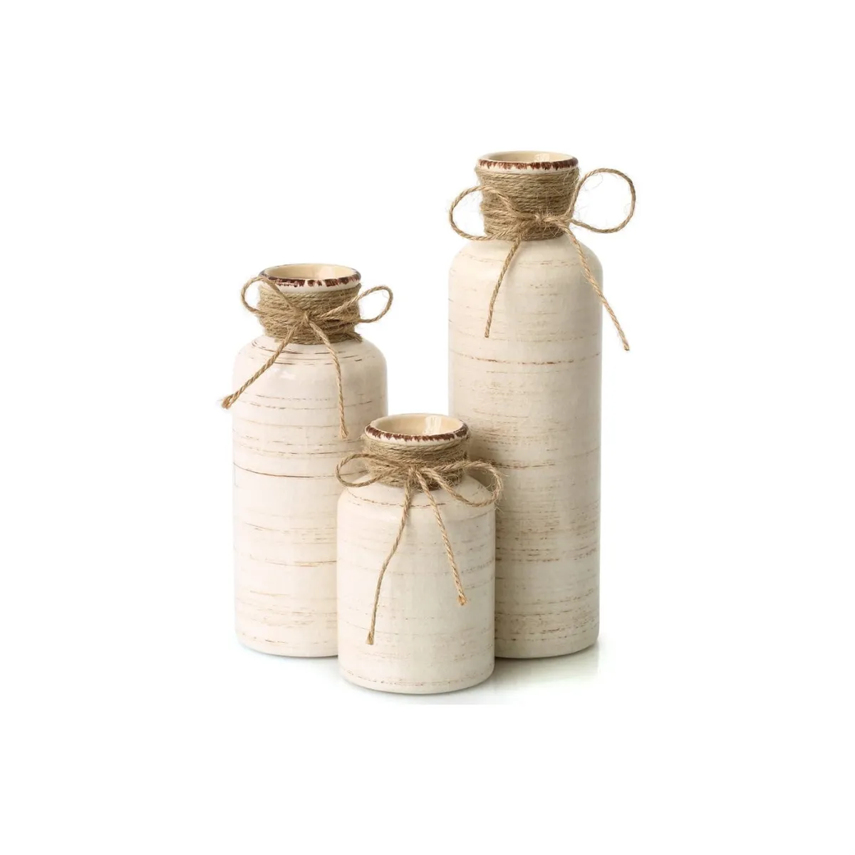 Twine Wrap Rustic Vases