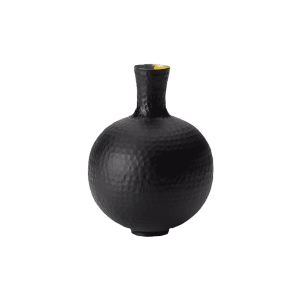 Black Hammered Vase