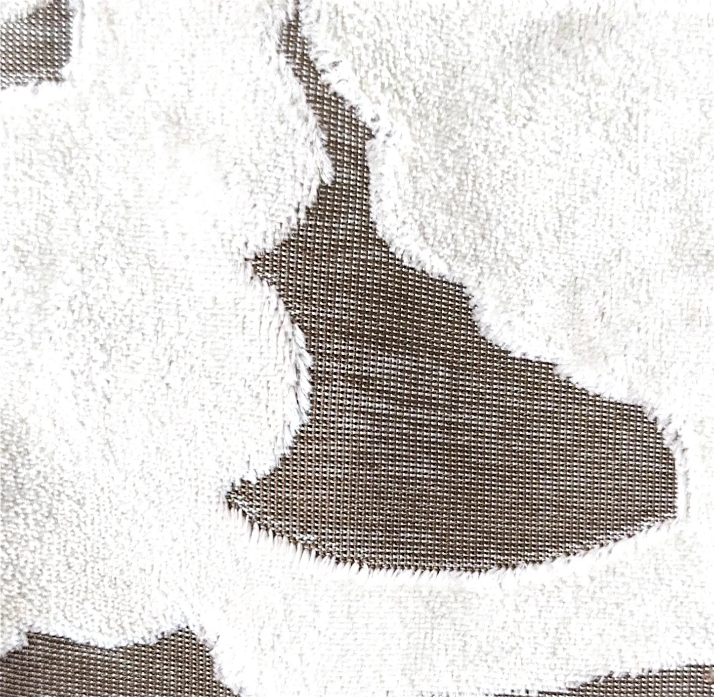 Chenille Ivory Wave Design Tablecloth