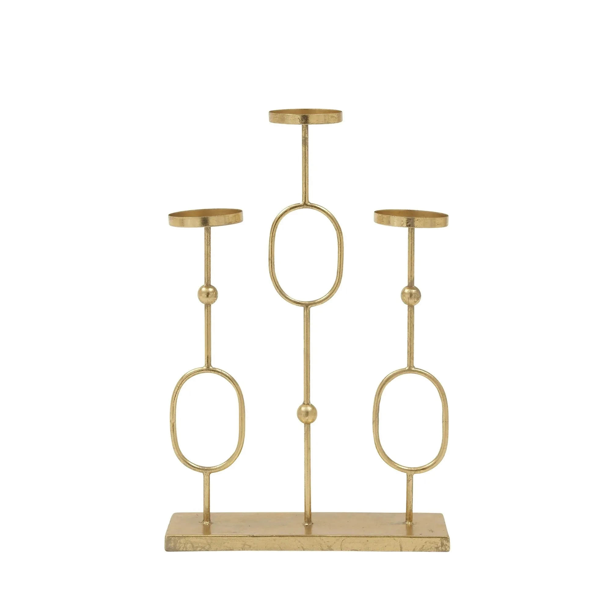 Gold 3 Pillar Candle Holder