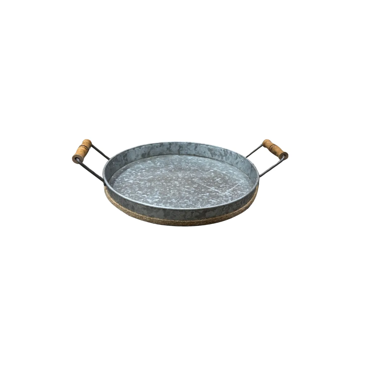 Galvanized Metal Round Tray