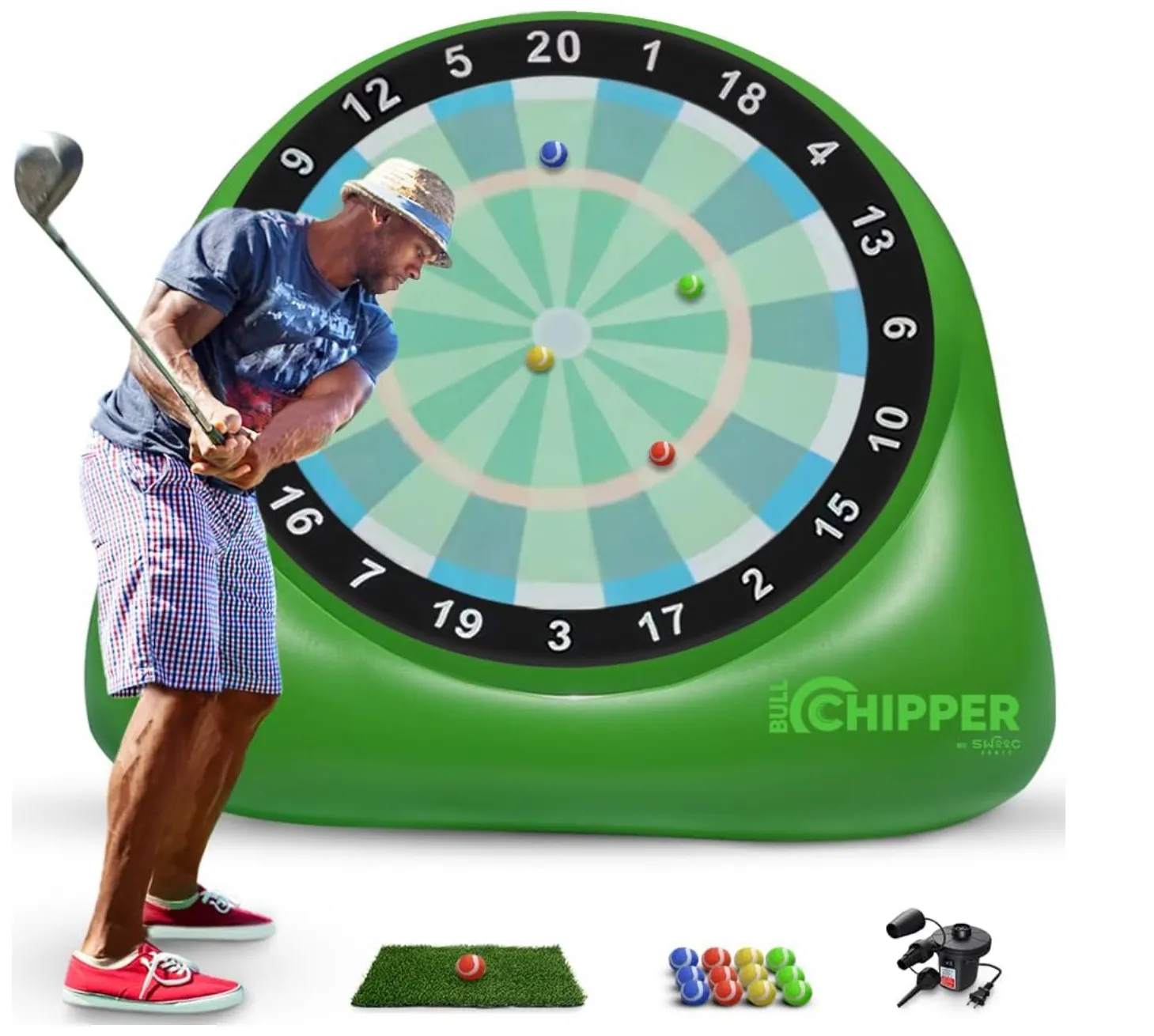 Bull Chipper™ | Giant Golf Darts (Over 6ft Tall) w/ 10+ Golf Games