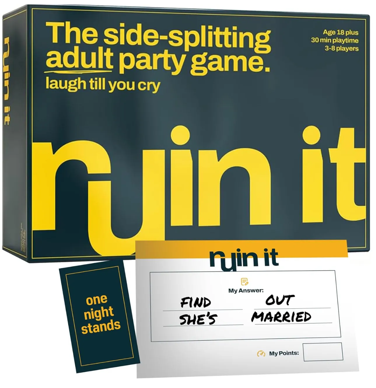 Adult Party Board Game Ruin IT Hilariously Funny Game for Ages 18 +