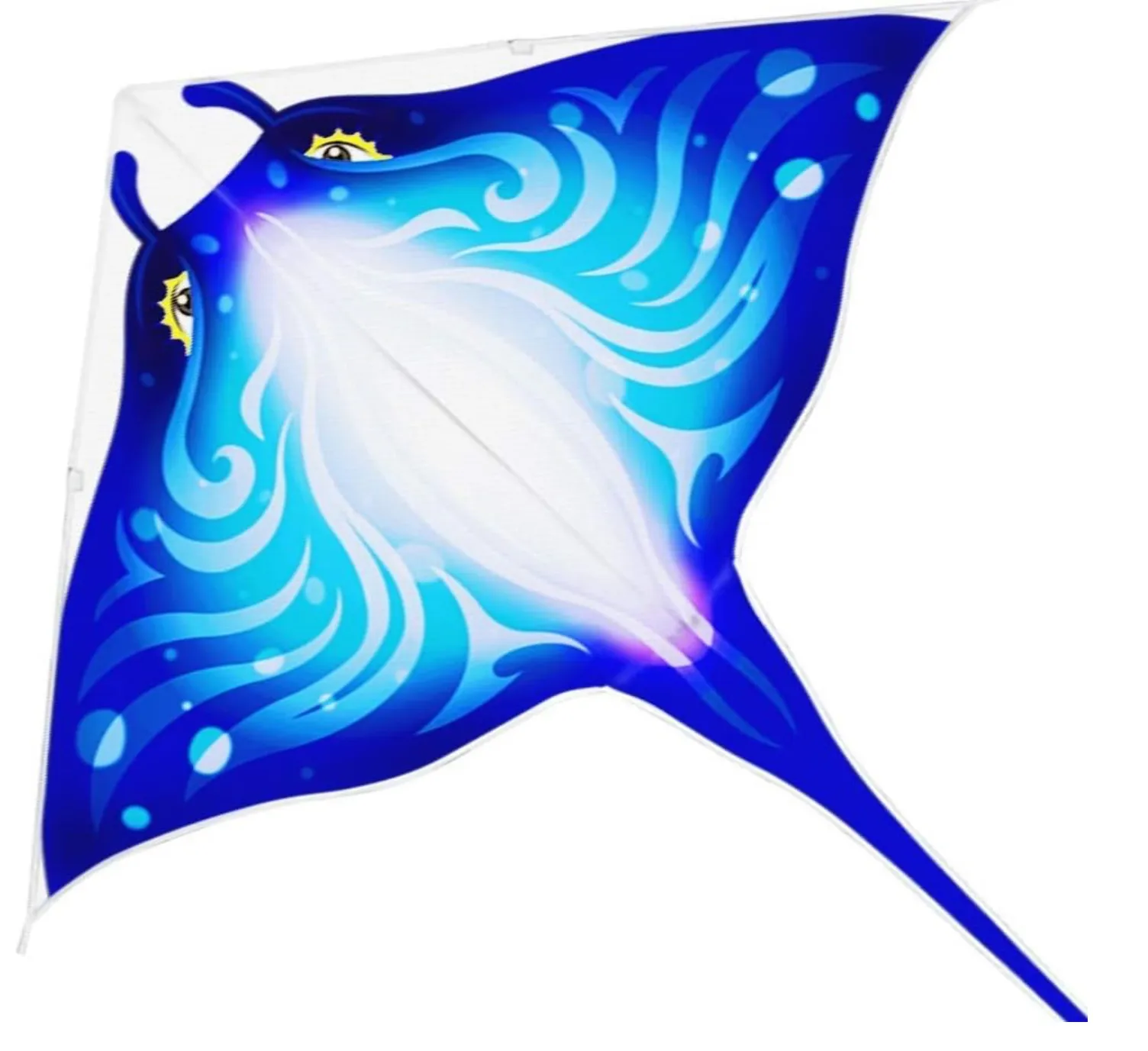 Devil Fish Kite for Kids and Adults，Easy to Fly Delta Kites Single Line Large, 300ft Kite String Handle IncludeD