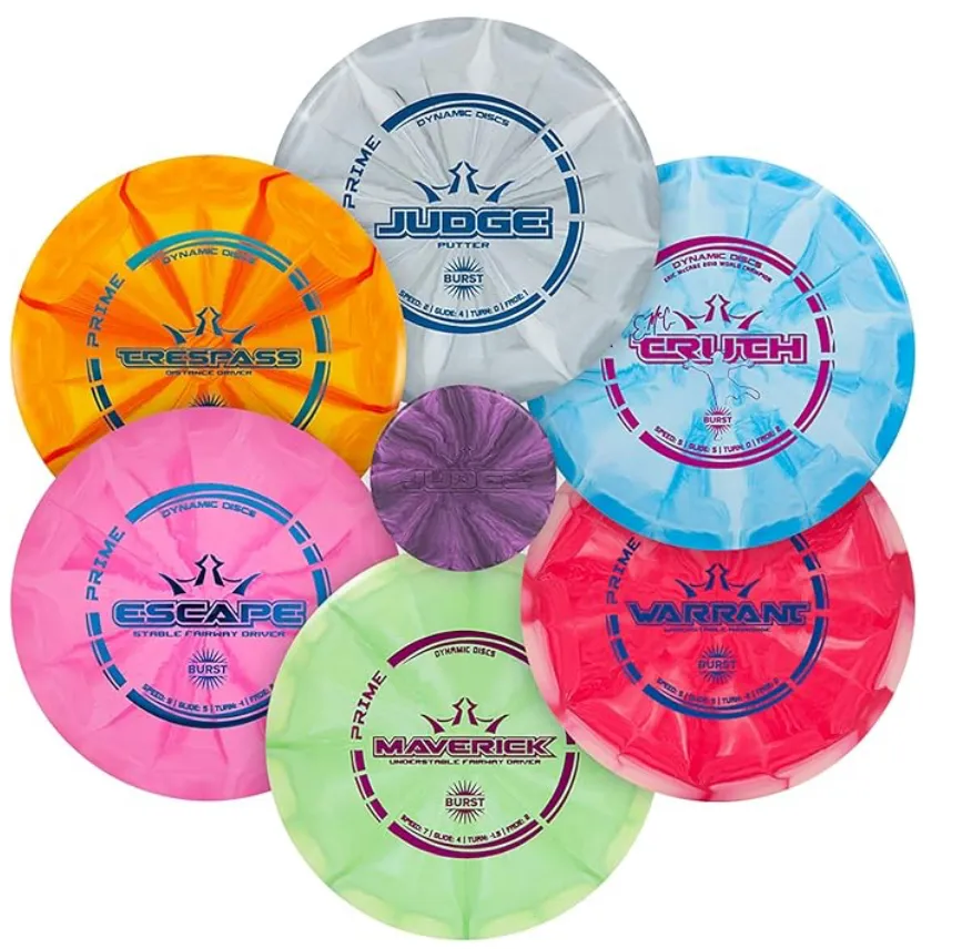 Dynamic Discs Prime Burst 6 Disc Golf Set | Includes Putter, 2X Midrange, 2X Fairway & Driver + Mini Marker 