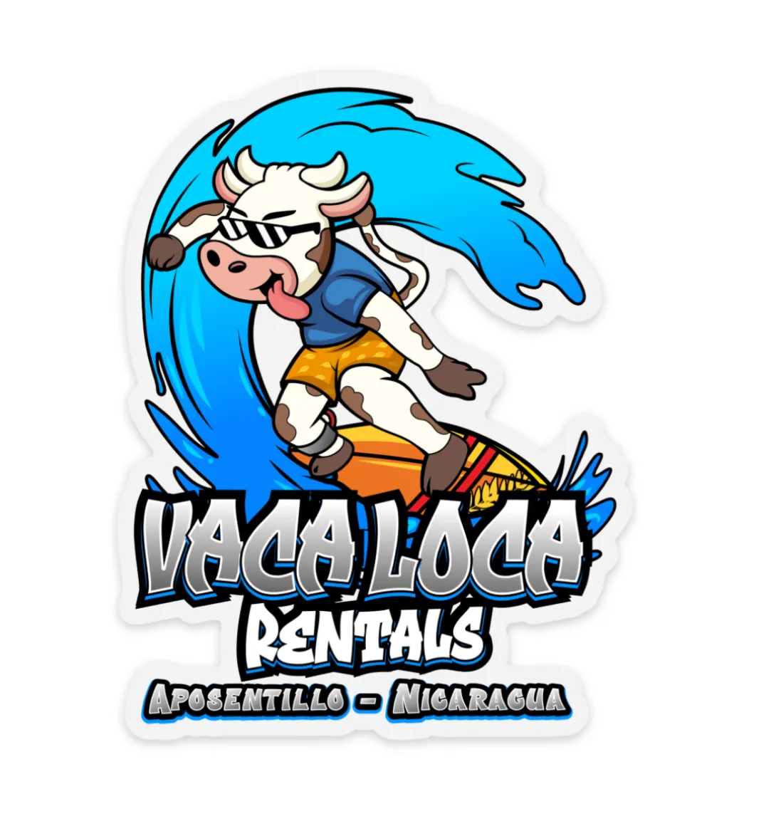 Sticker Vaca Surf
