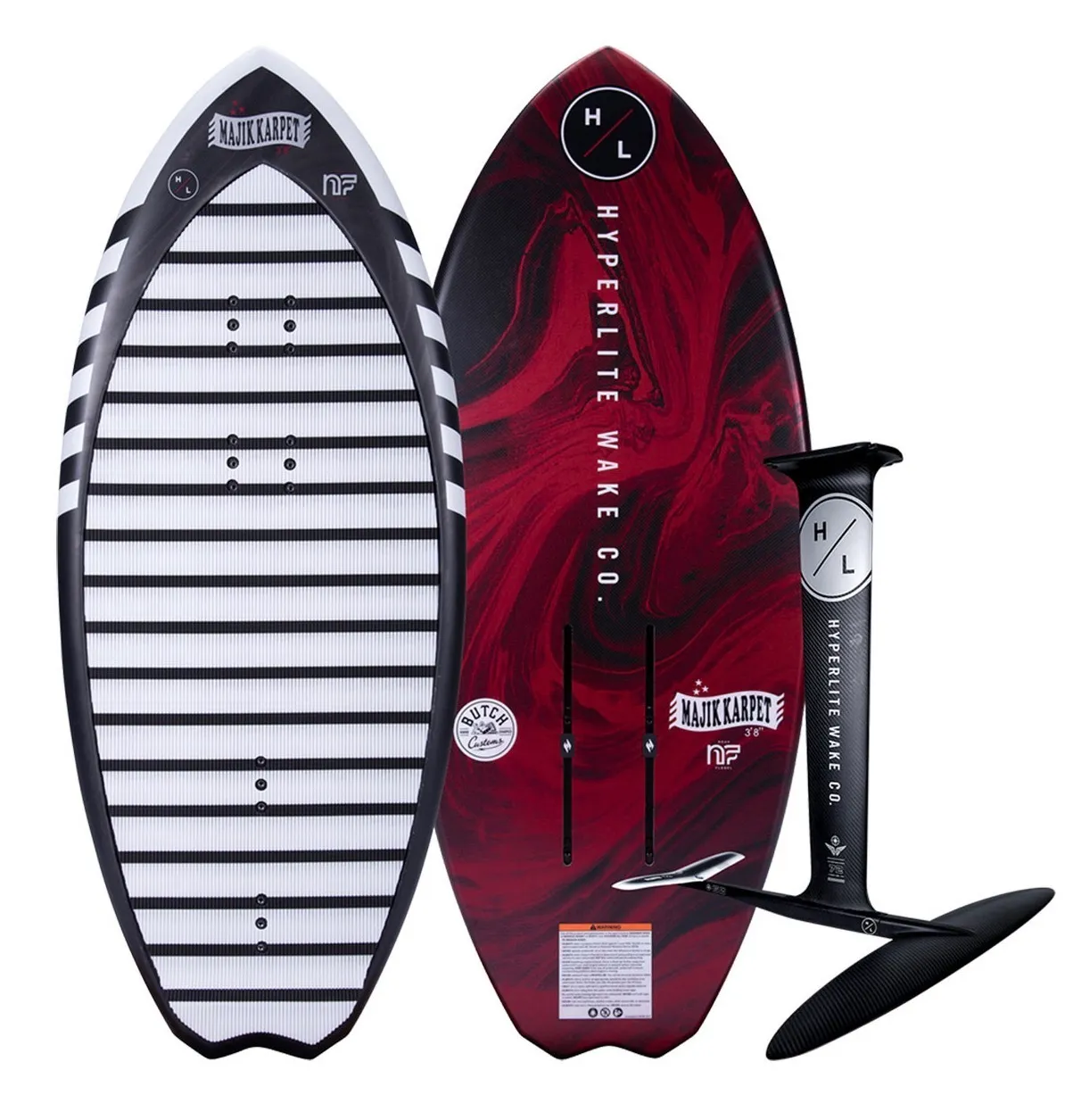 Hyperlite Majik Karpet Wakefoil 4.4 Package w/ Falcon 1200 Foil