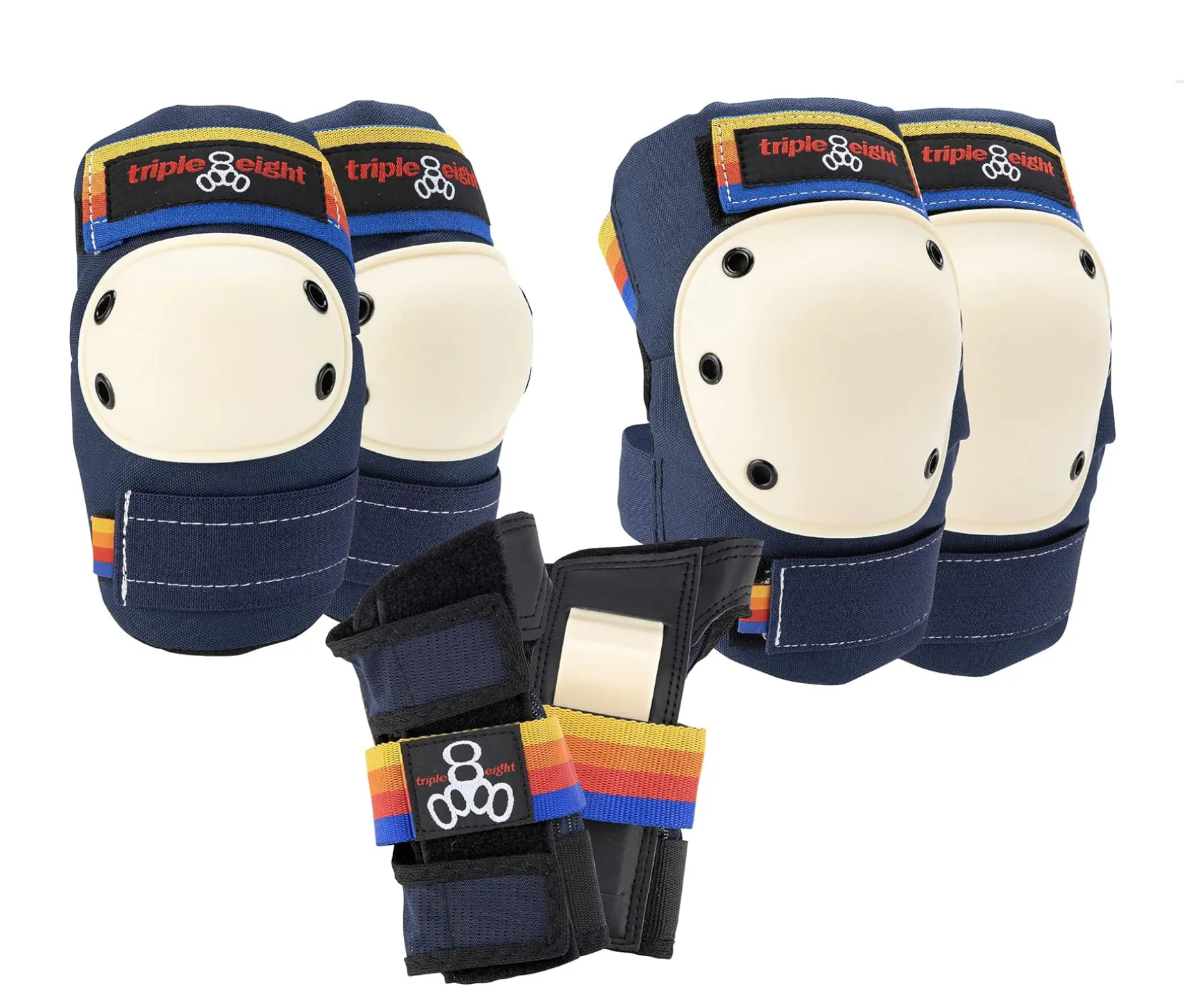 Skateboard Adult Safety Pads Blue/White