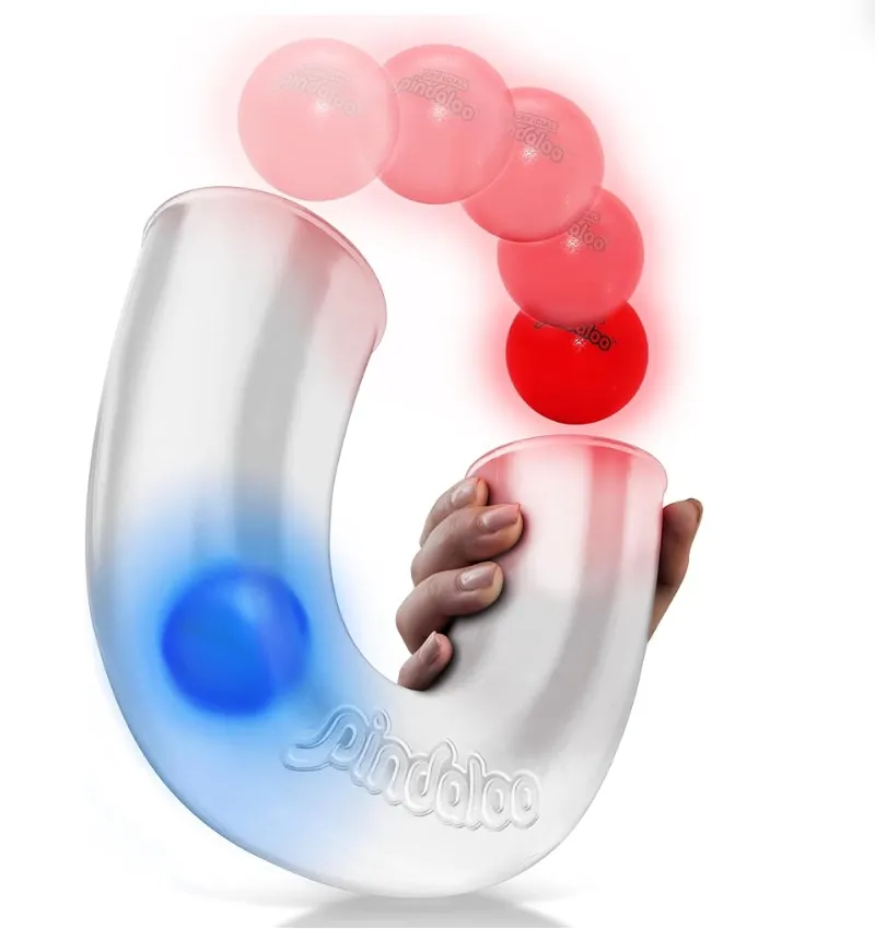 Pindaloo Original Led Light Neon Skill Game with 2 Balls- for Kids and Adults Indoor & Outdoor Games, Girls, & Teens