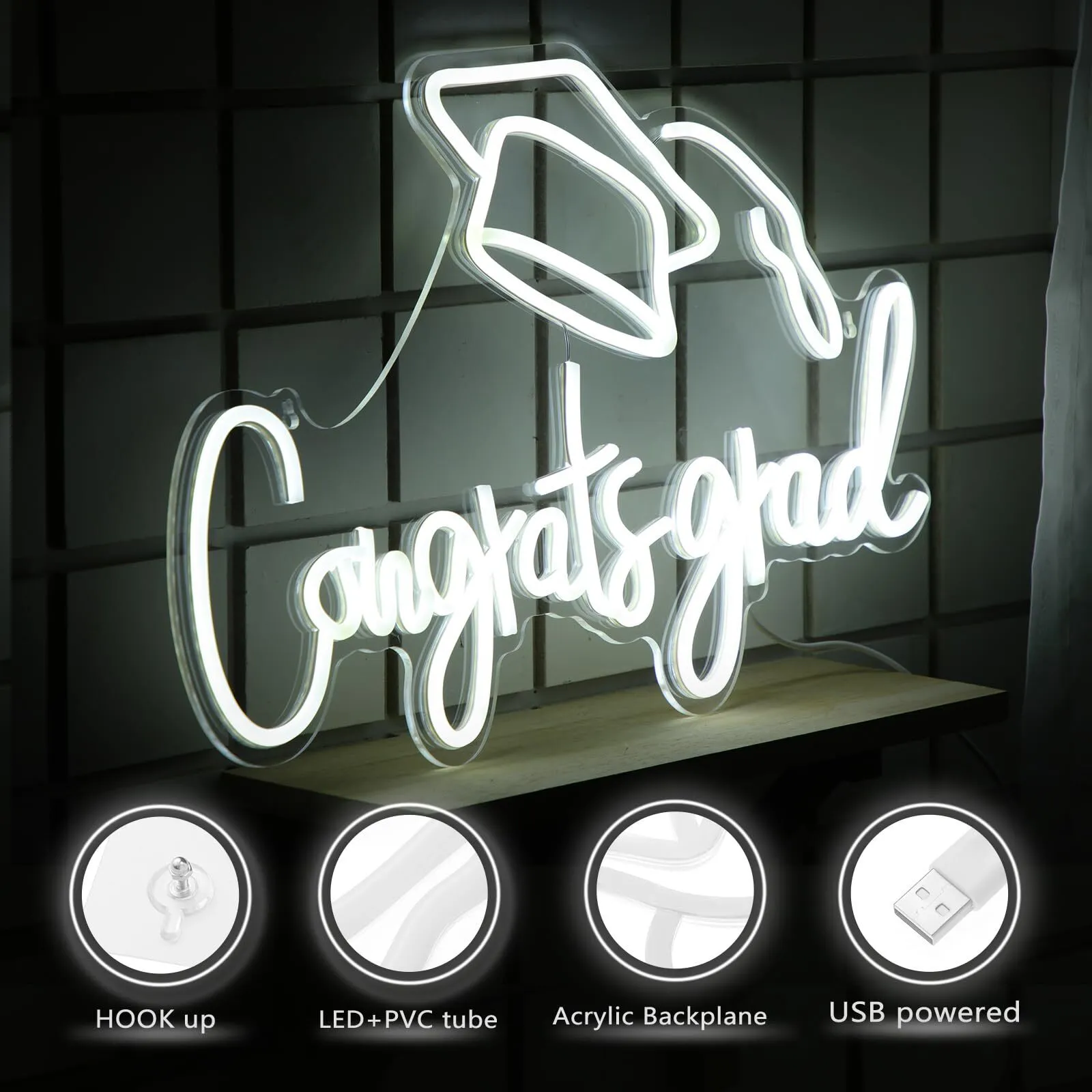 Congrats Grad Neon Sign