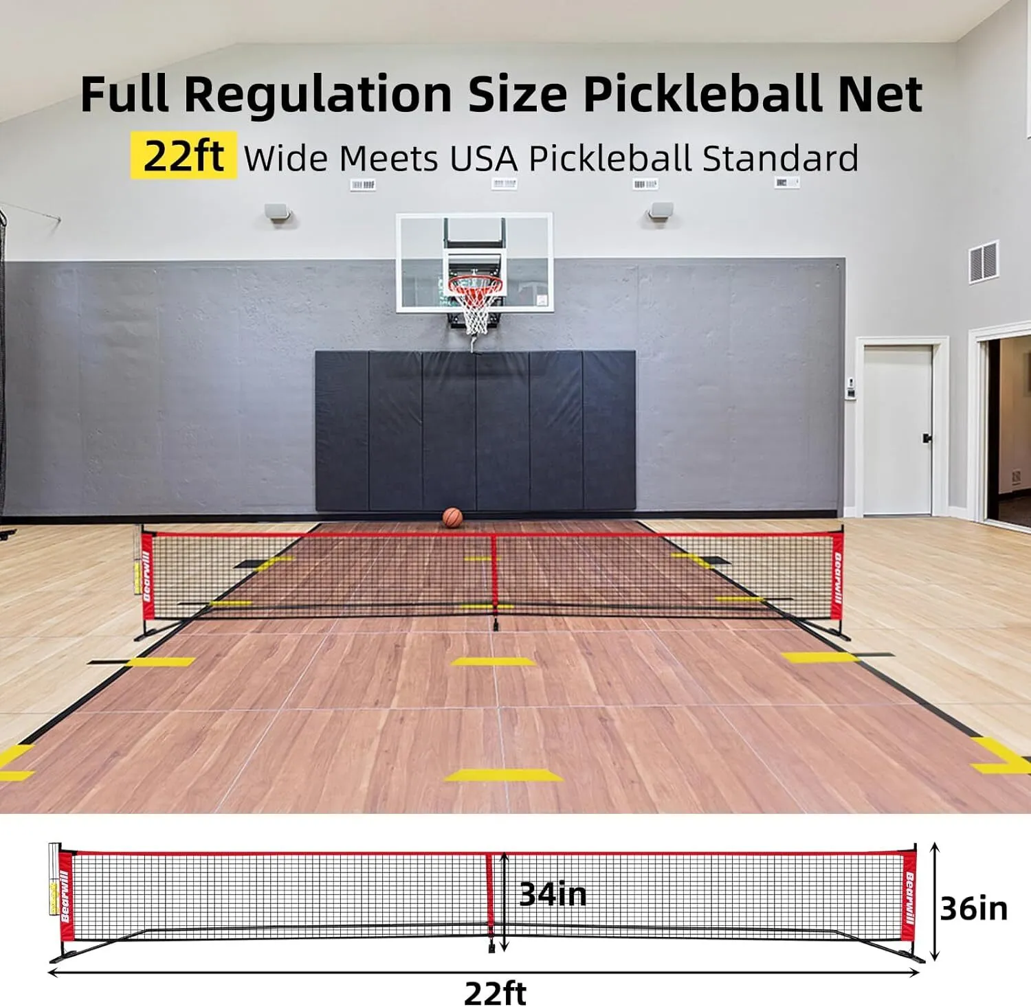Pickleball Net Portable 22Foot