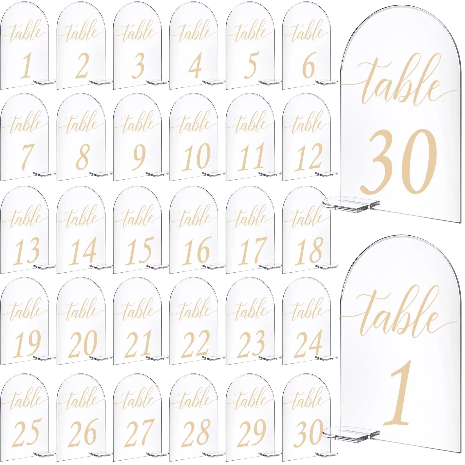 Acrylic Table Numbers 1-30