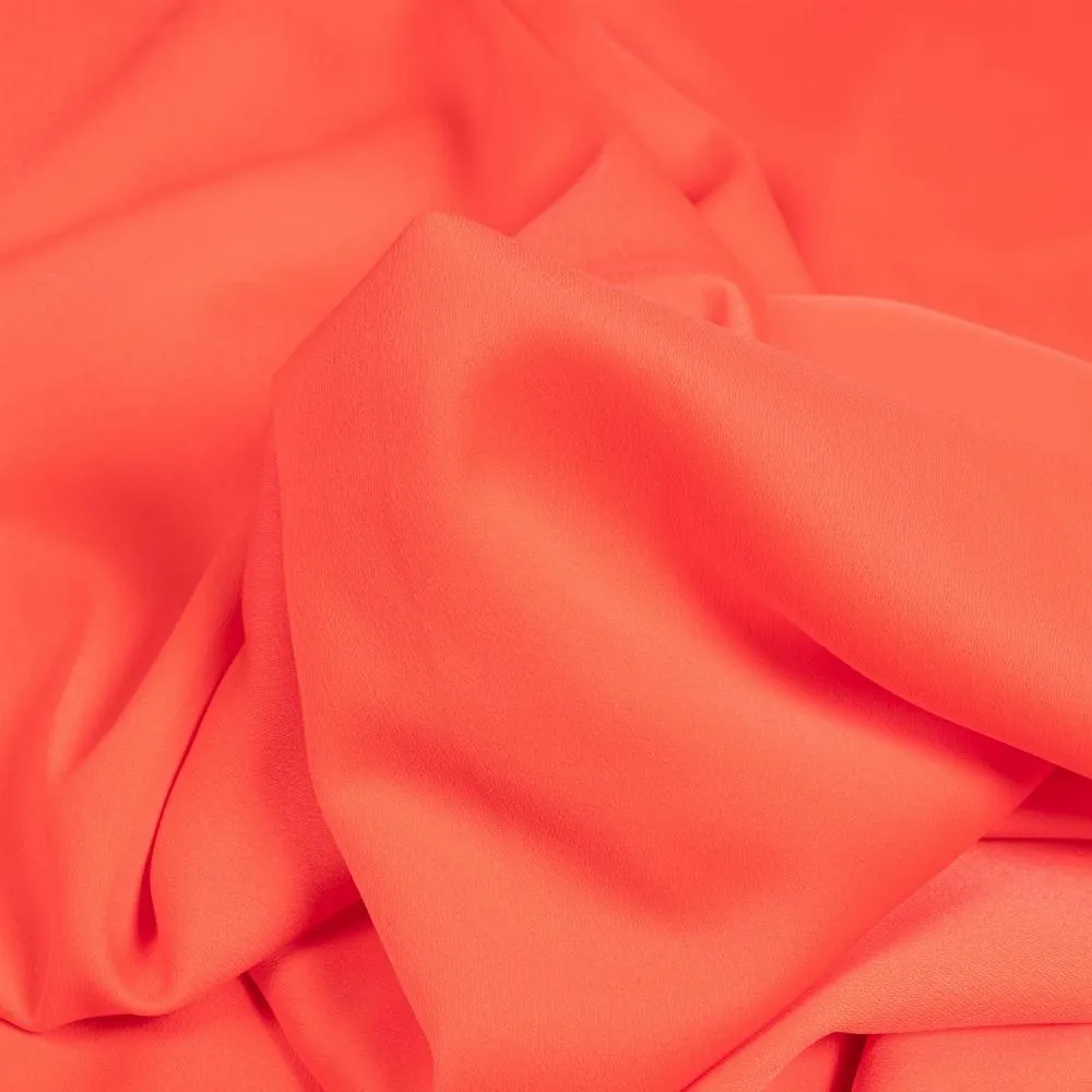 ATRE047 GASA SATINADA COLOR NARANJA FLUOR MEDIO PUNTO - 1,5X4M 