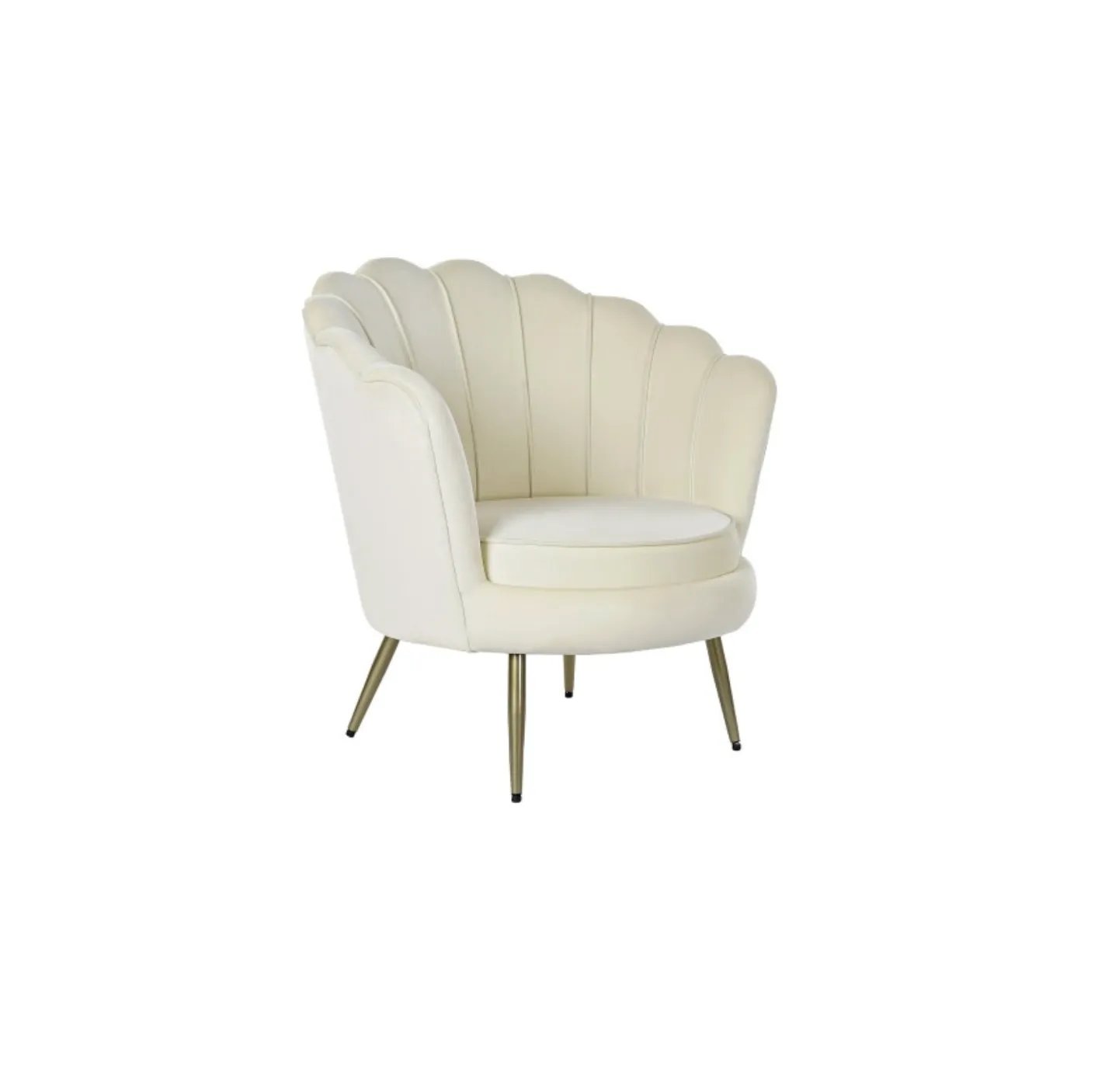 SILLÓN CONCHA VELVET BLANCO ROTO