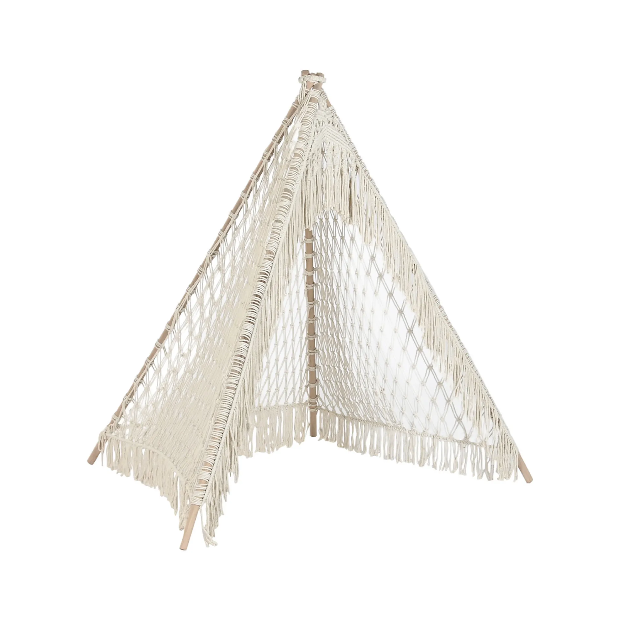 TIPI INFANTIL MACRAMÉ CRUDO 170X170X150