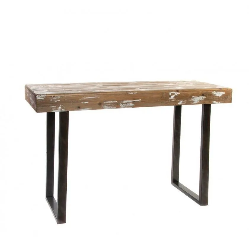 MOB045 CONSOLA MADERA Y METAL