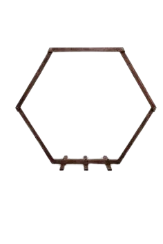 EST014 ARCO HEXAGONAL MADERA 240 X 240CM