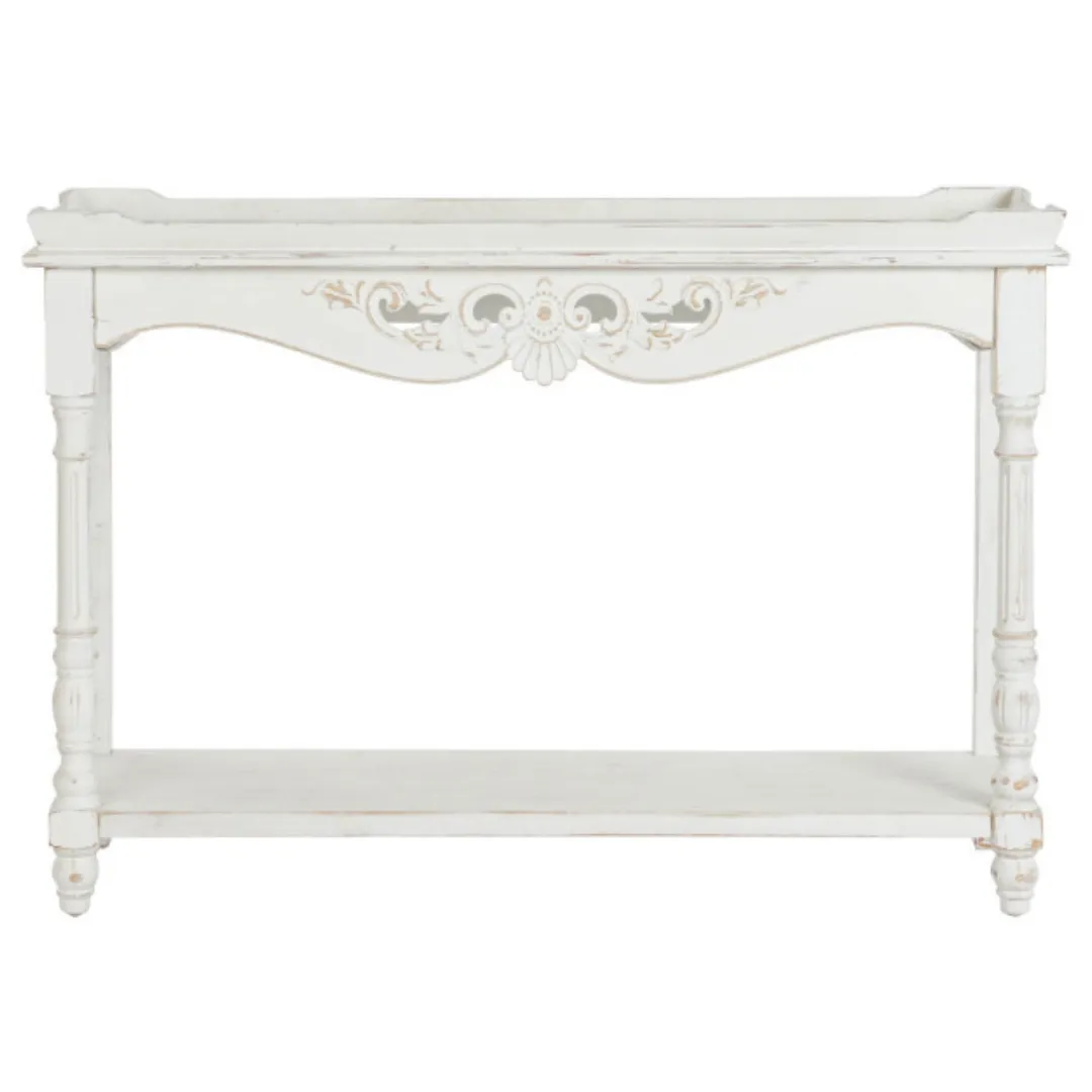 MOB056 CONSOLA CLASICO COLOR BLANCO 