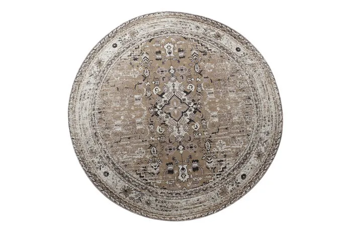 ATRE082 ALFOMBRA CIRCULAR TAJ MAHAL MARRÓN 200CM