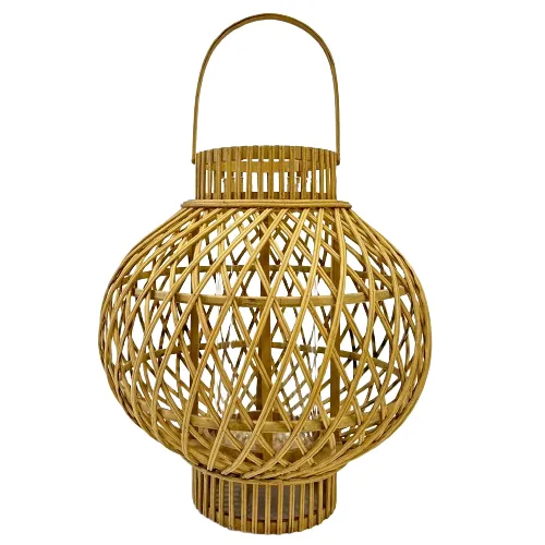 ATRE242 FAROLA BAMBU NATURAL 36X36X40