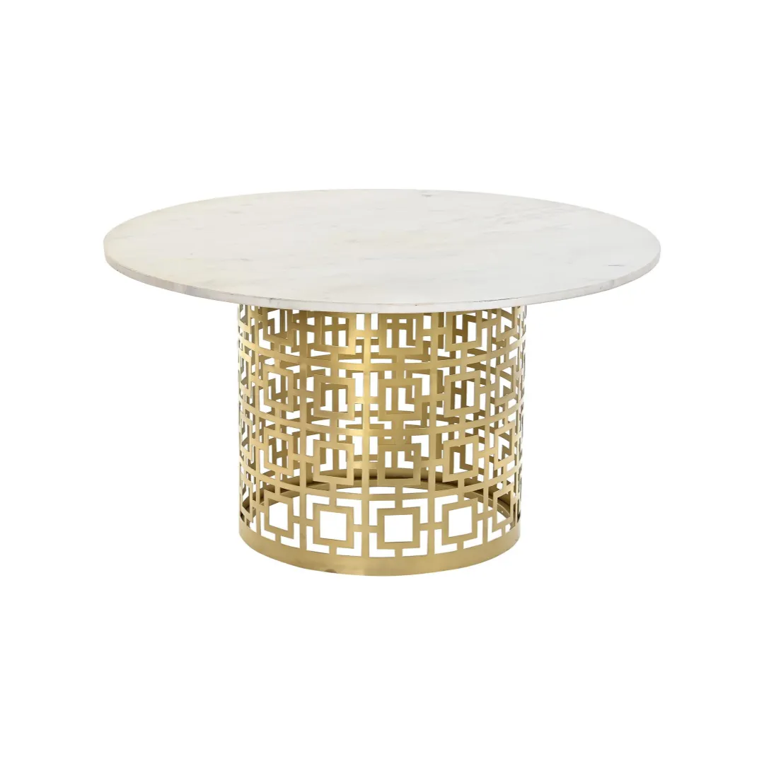 MESITA AUXILIAR DORADO LABRADO Y MARMOL