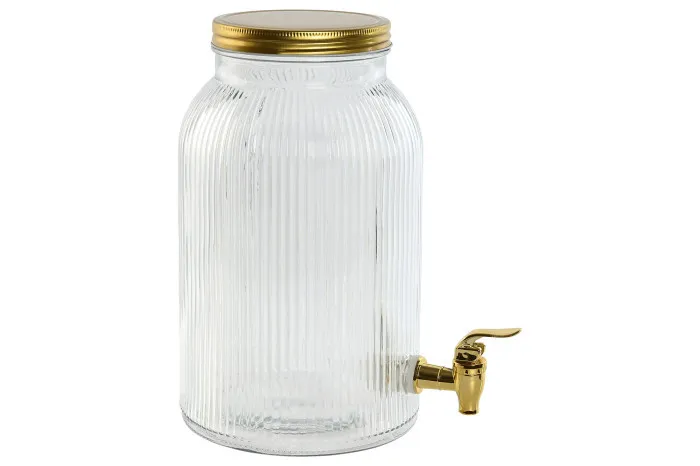 ATRE164-EMD DISPENSADOR BEBIDAS CRISTAL Y DORADO 18X23,5X30CM 5,5L