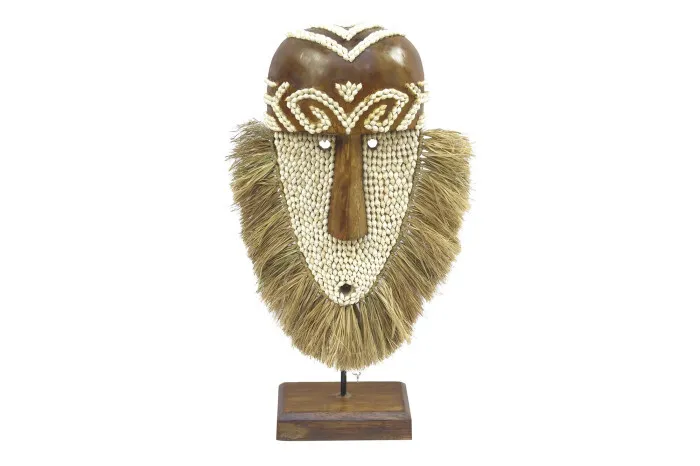 DECORACION FIBRA ALBASIA 30X10,5X53 MASCARA