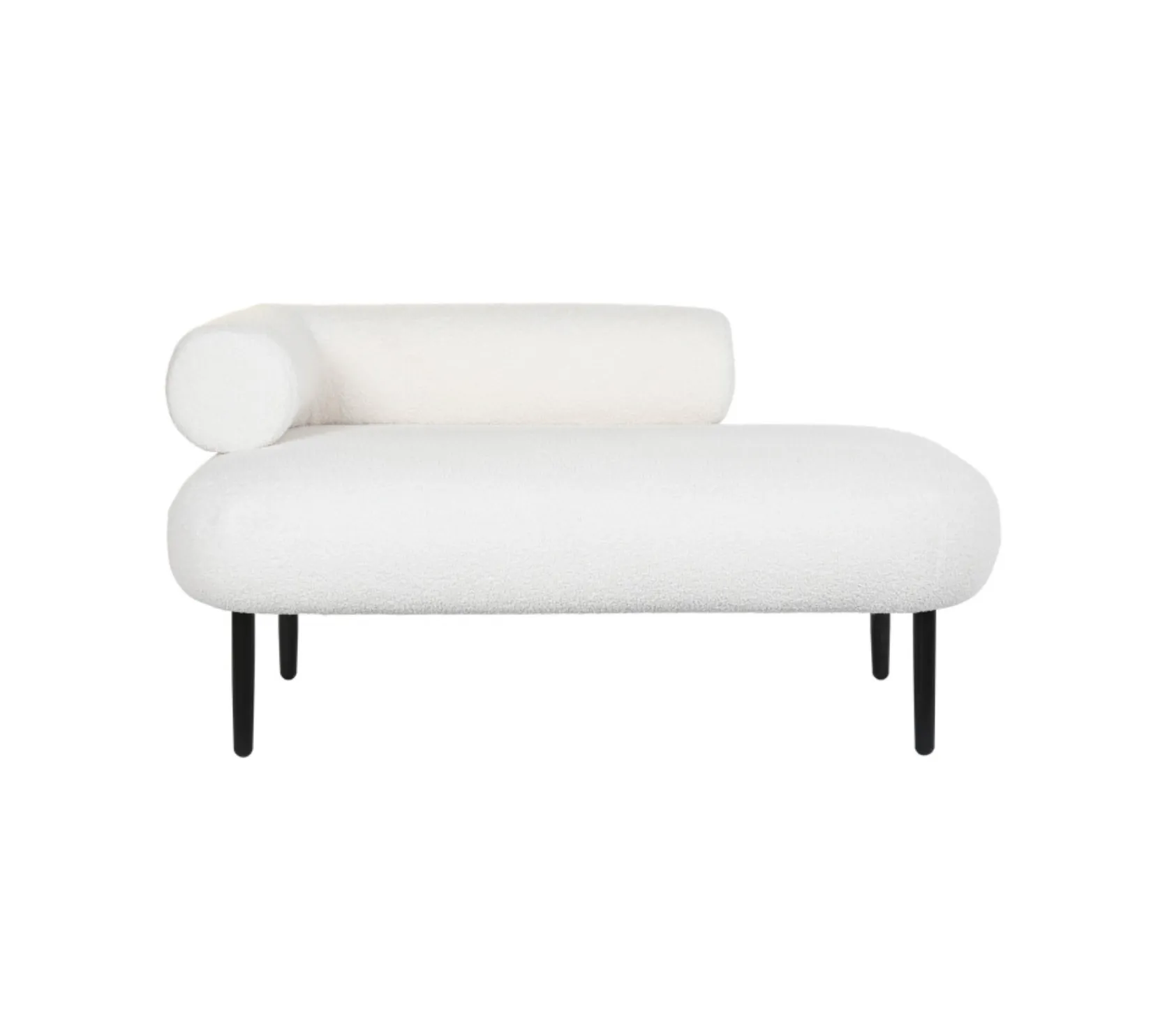 SILL059 SOFÁ ASIMÉTRICO BORREGUITO PATAS DORADAS  127,5X73,5X64CM