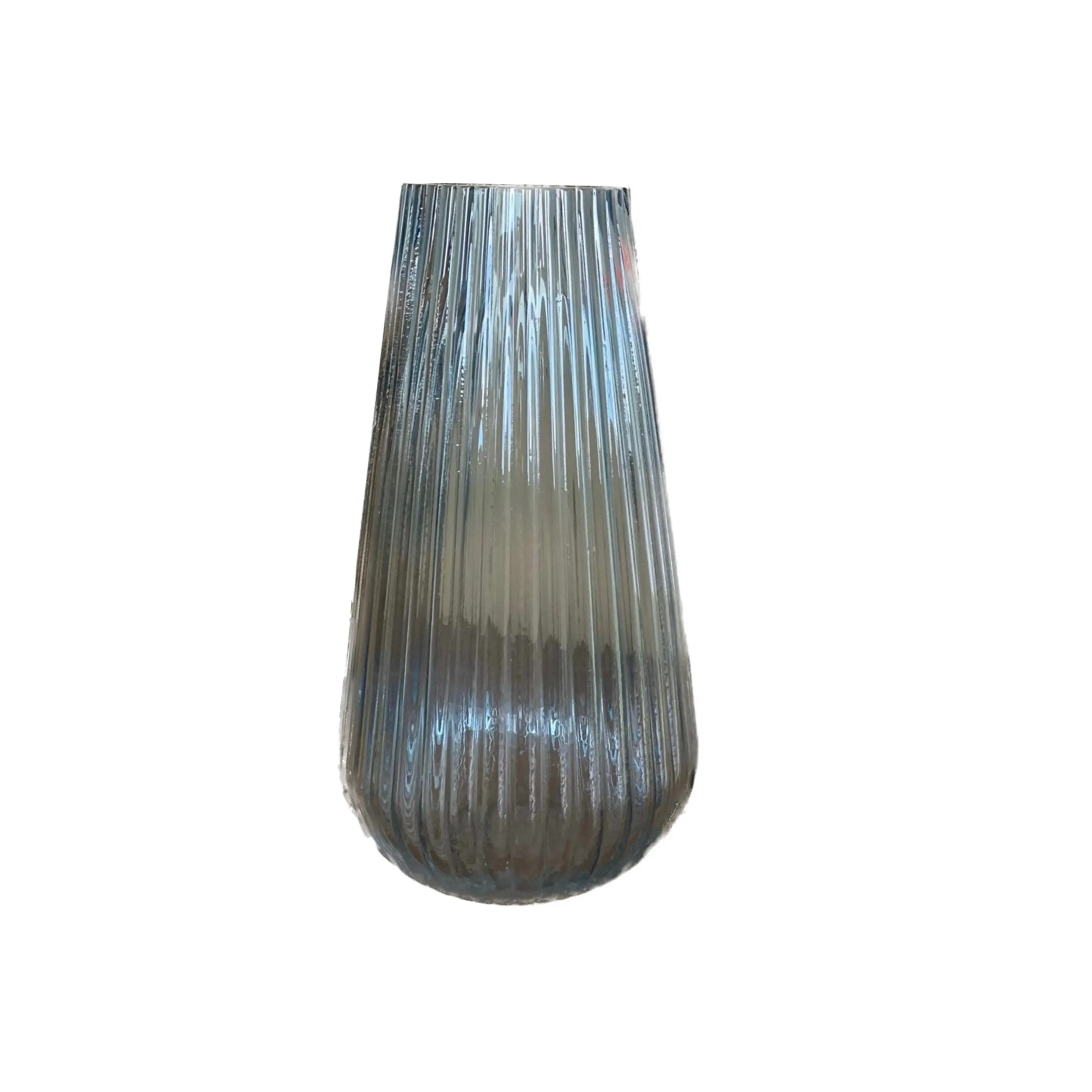 ATRE194 JARRÓN FLUOR AZUL MODELO ALTO 14X14X30CM