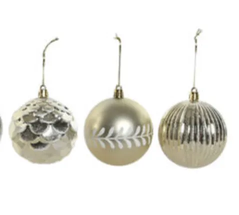 NAV033 BOLA DECORACIÓN ARBOL COLOR DORADO (1 UNIDAD)