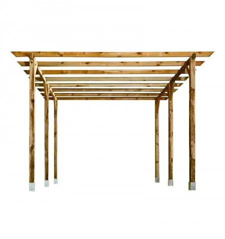EST033 PÉRGOLA MADERA 4 PUNTOS (3x3)