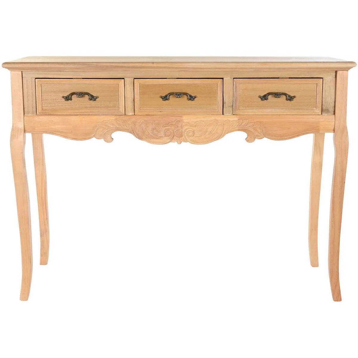 MOB062 CONSOLA ABETO MADERA NATURAL 3 CAJONES