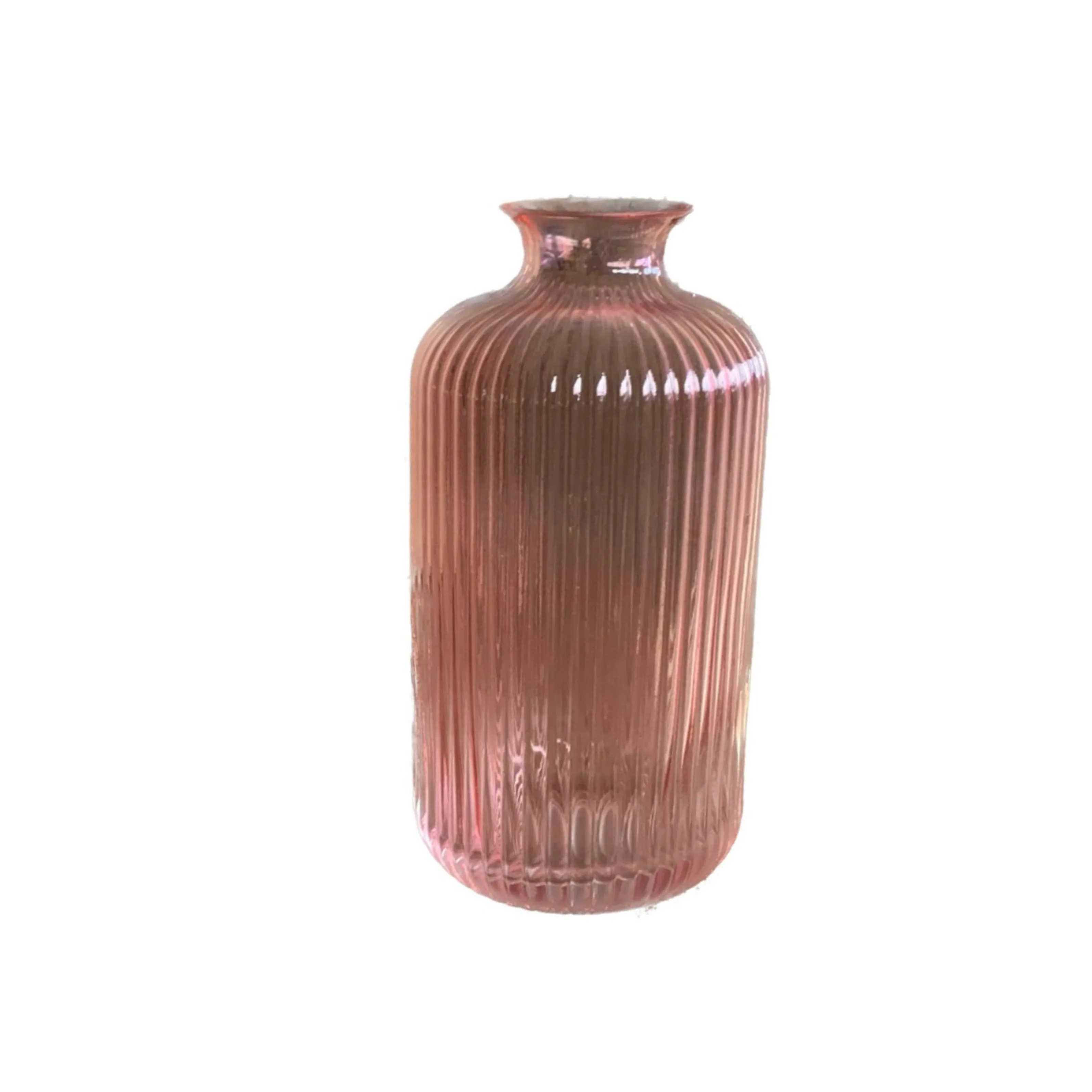 ATRE199 JARRÓN FLUOR ROSA MODELO BOTELLA 9X9X21CM