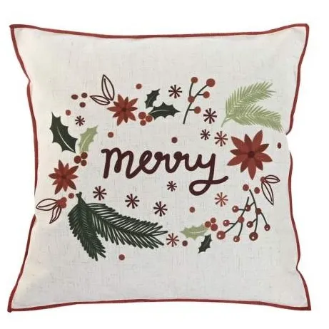 NAV028 COJÍN NAVIDEÑO MERRY 45X45